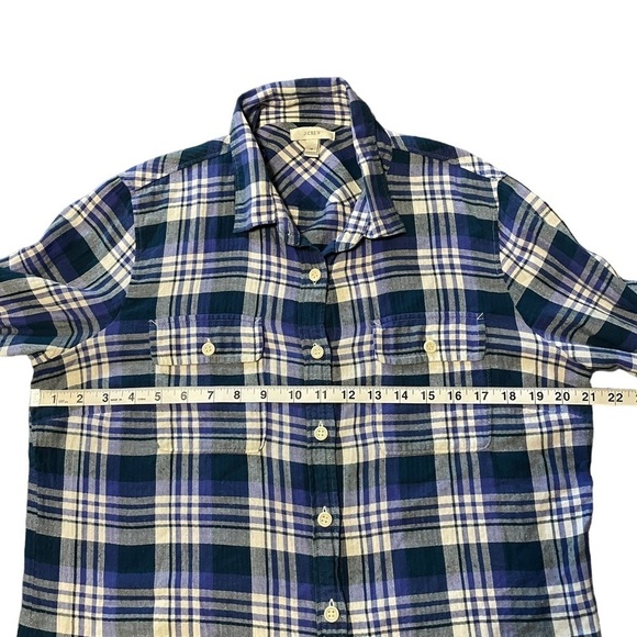 J Crew Acropolis Classic Collared, Plaid Button-Up Shirt - Sz 12 - Picture 15 of 15